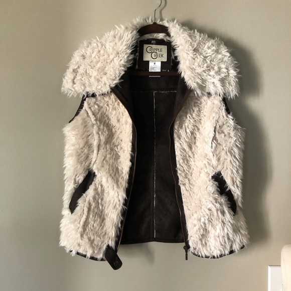 Cripple Creek Cream & Brown Vest - Picture 5 of 14